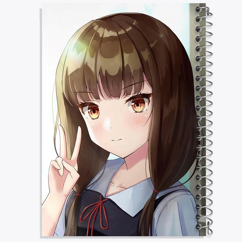 دفتر ژورنال نویسی 50 برگ خندالو مدل نقطه ای طرح ماکی شیجو انیمه کاگویا ساما کد 15995