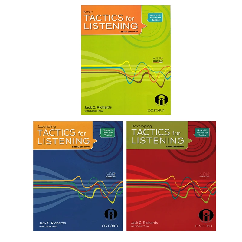 کتاب Tactics For Listening اثر Jack C.Richards And Grant Trew انتشارات الوندپویان 3 جلدی