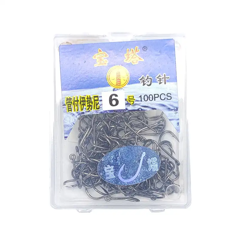 قلاب ماهیگیری فولادی کد 6 بسته 100 عددی