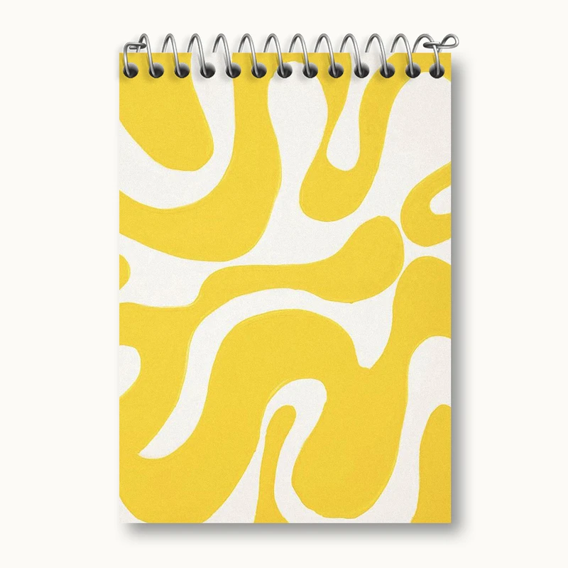 دفتر یادداشت 50 برگ خندالو طرح مینیمال زرد کد N2771