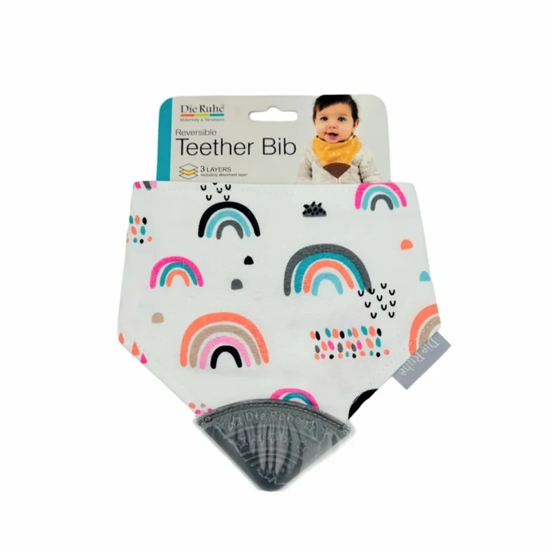 دندان گیر کودک دی روحه مدل پیش بندی طرح رنگین کمان