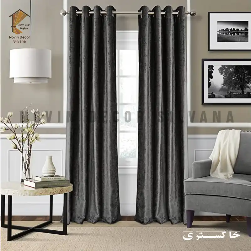 پرده نوین دکور سیلوانا مدل مخمل شانل 280 سایز 280 × 140 سانتی متر