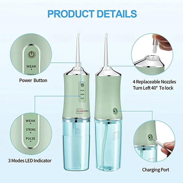 دستگاه واتر جت شست و شوی دهان و دندان کلیرپرو مدل PPS pulse