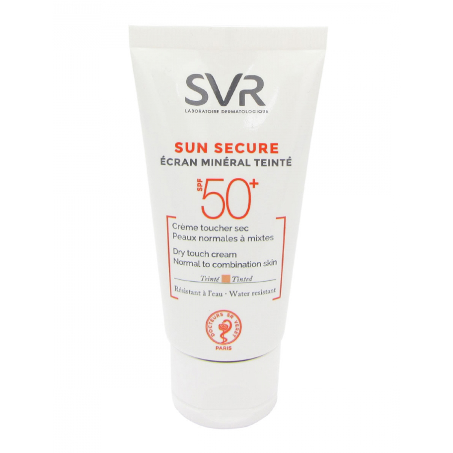 کرم ضد آفتاب رنگی مینرال اس وی آر برای پوستهای معمولی و مختلط مدل Sun Secure حجم 30 میلی لیتر