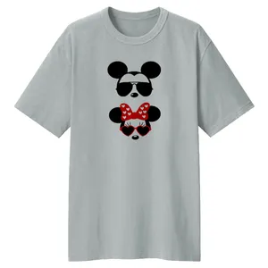 تی شرت لانگ آستین کوتاه زنانه مدل میکی کد LL90 رنگ طوسی