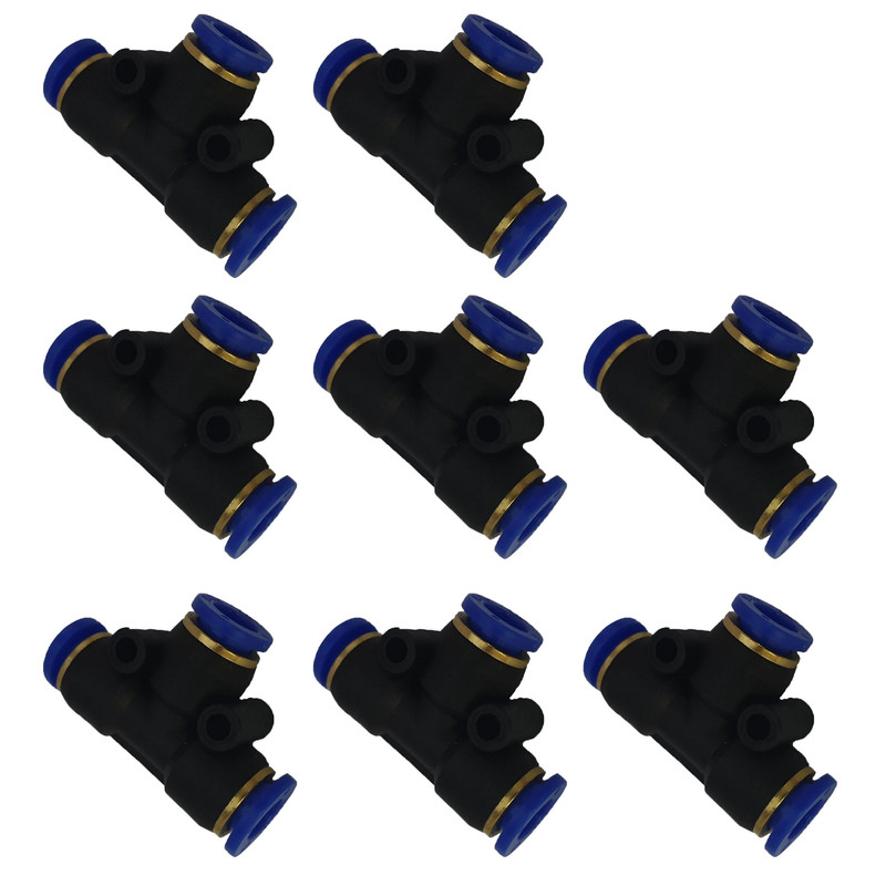 اتصال سه راهی پنوماتیک مدل P1 مجموعه 8 عددی اتصال سه راهی پنوماتیک مدل P1 مجموعه 8 عددی