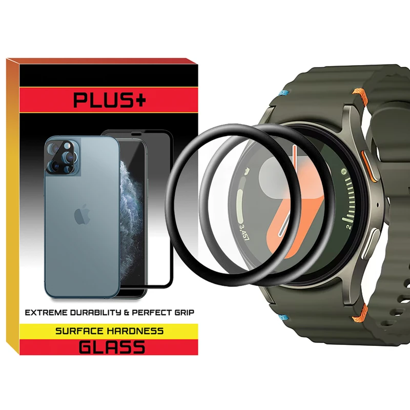 محافظ صفحه نمایش پلاس مدل Pmma-PL مناسب برای ساعت هوشمند سامسونگ Galaxy Watch 7 44mm بسته دو عددی