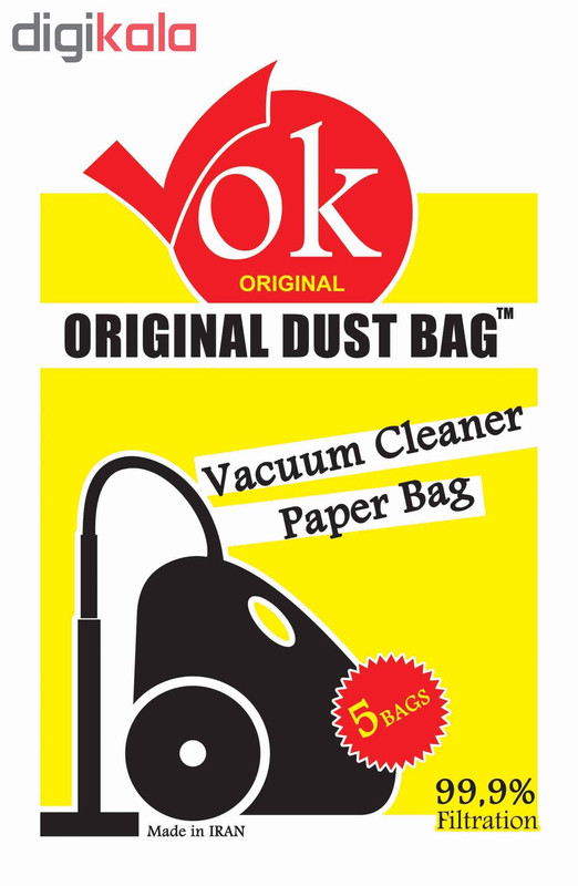 کیسه جاروبرقی مناسب جاروبرقی پارس خزر مدل 104-204-404 بسته 5 عددی