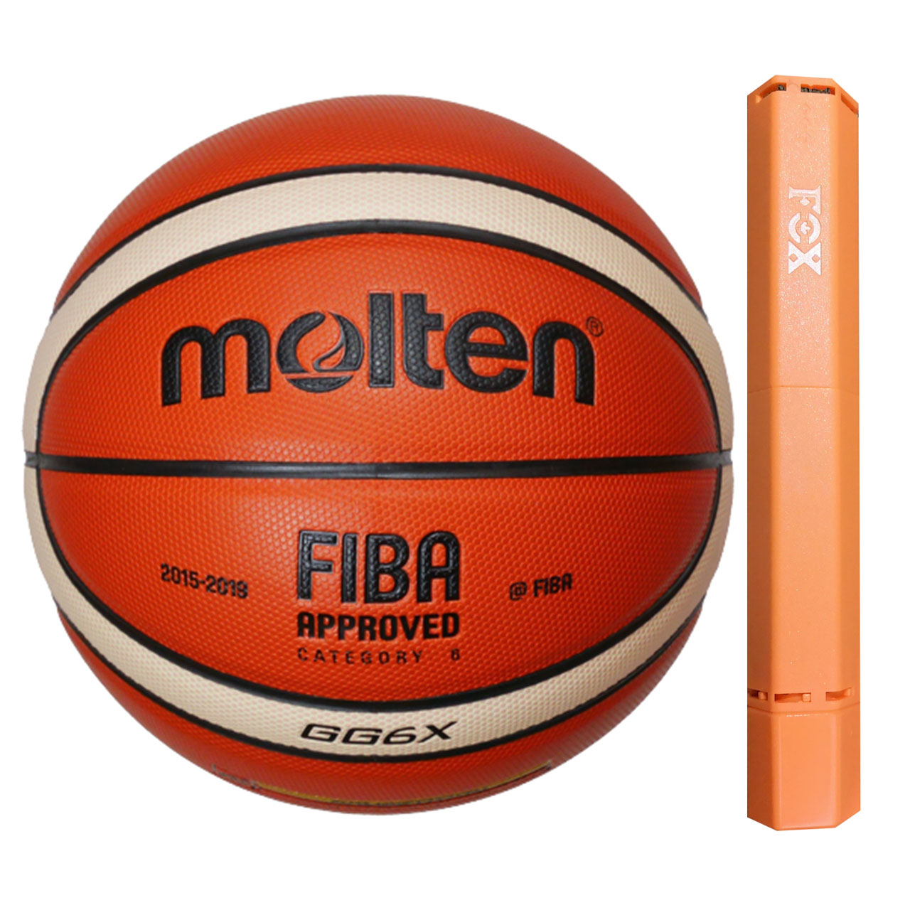 توپ بسکتبال مولتن مدل GG6X به همراه تلمبه فاکس سایز 6