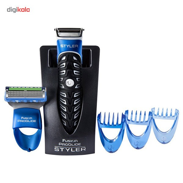 خود تراش ژیلت مدل Fusion Power Styler همراه با 3 سری شانه
