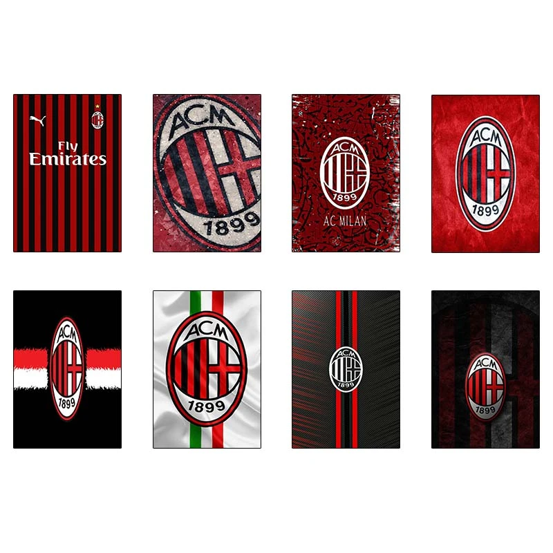پوستر کارنيکا طرح آ.ث. میلان AC Milan کد 13314 مجموعه 8 عددی