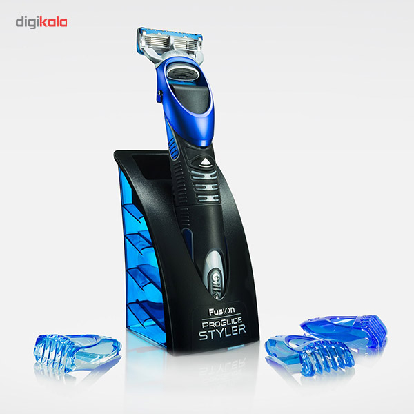 خود تراش ژیلت مدل Fusion Power Styler همراه با 3 سری شانه
