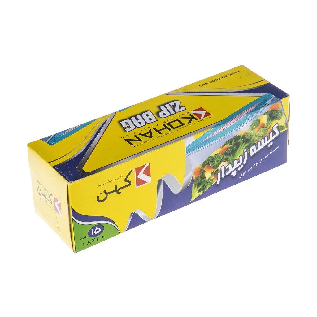 کیسه زیپ دار دقیق پلاستیک کهن کد 7600544 بسته 15 عددی