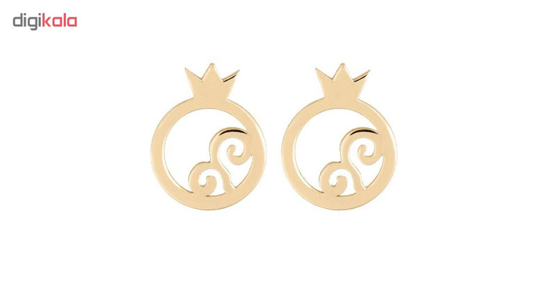 گوشواره و دستبند طلا 18 عیار مدل یلدا کد 432