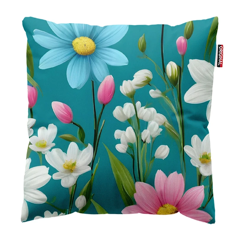  کوسن پاد آفرین طرح گل کد 2503 سایز 30*30 سانتی متر