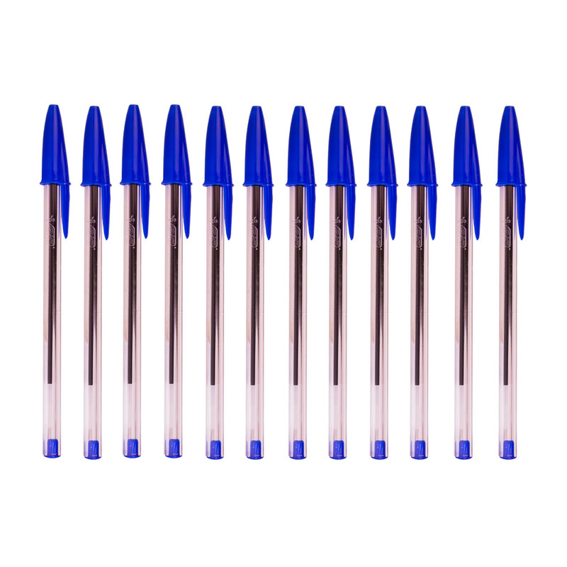 خودکار بیک مدل Cristal Medium 1mm کد B12 بسته 12 عددی