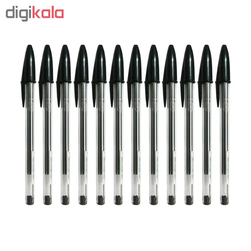 خودکار بیک مدل Cristal Medium 1mm کد B12 بسته 12 عددی