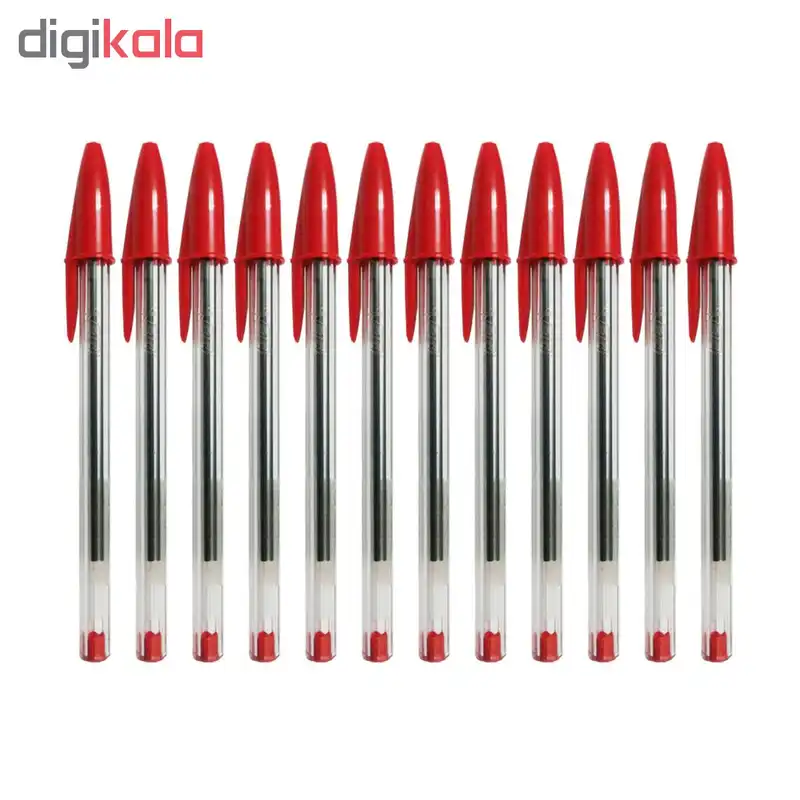 خودکار بیک مدل Cristal Medium 1mm کد B12 بسته 12 عددی