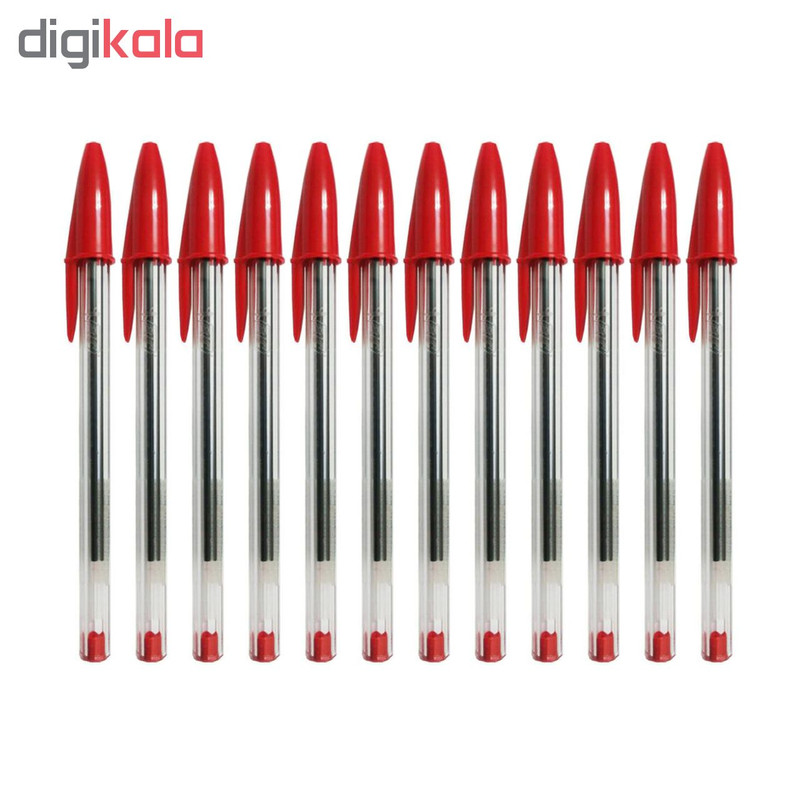 خودکار بیک مدل Cristal Medium 1mm کد B12 بسته 12 عددی