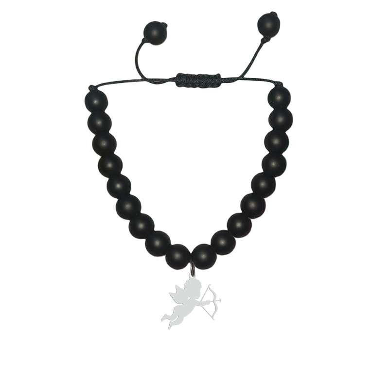 دستبند نقره هایکا طرح کودک فرشته و کمان مدل n.ha1-342