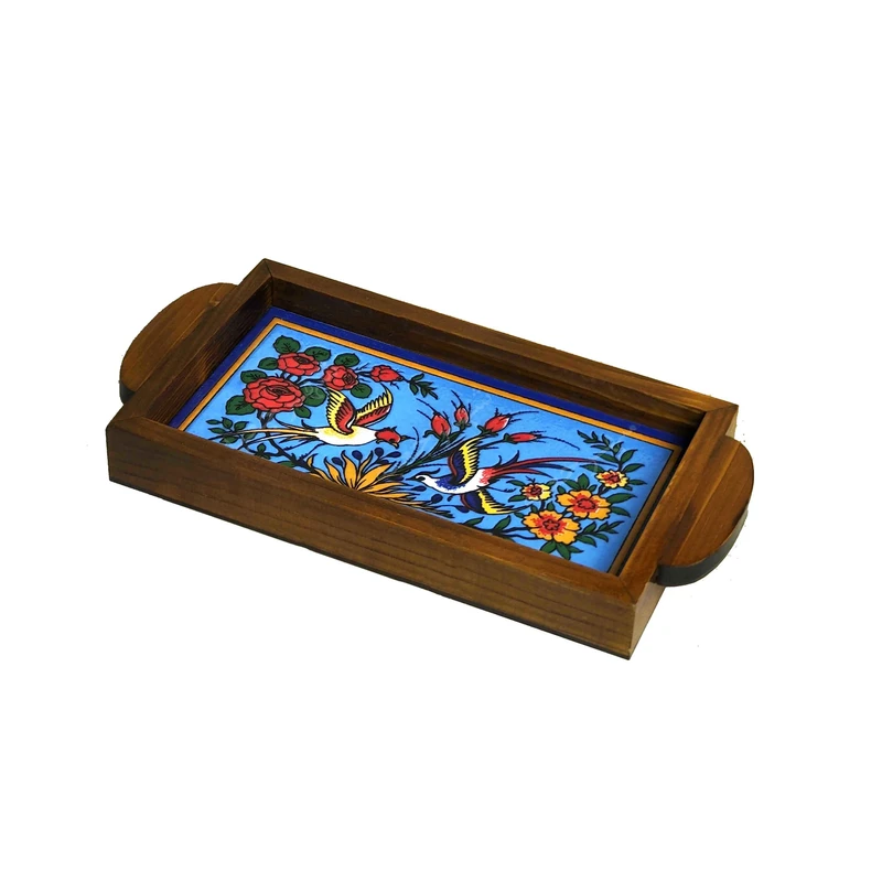 سینی دسته دار مدل A2.2.22 سایز 25 × 12 سانتی‌متر