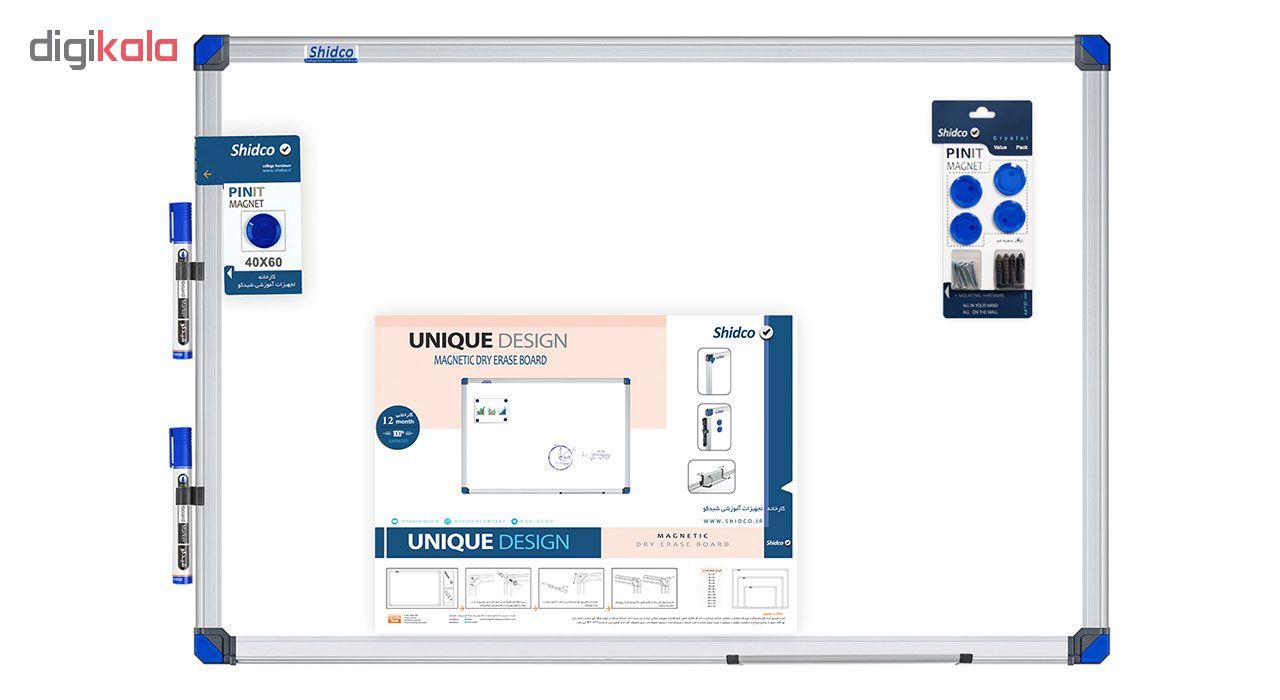 تخته وایت برد شیدکو مدل آلفا سایز 60x40 سانتی متر