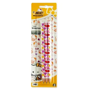 مداد مشکی بیک مدل Evolution طرح Hello Kitty بسته 3 عددی