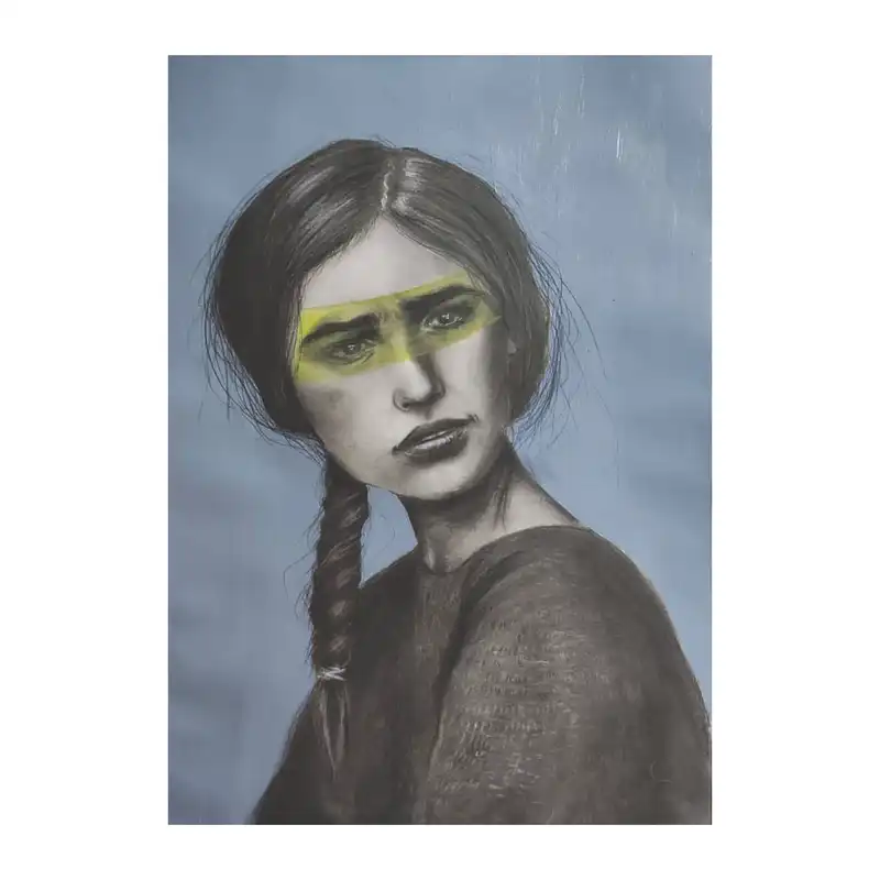 نقاشی میکس مدیا مدل دو دلی