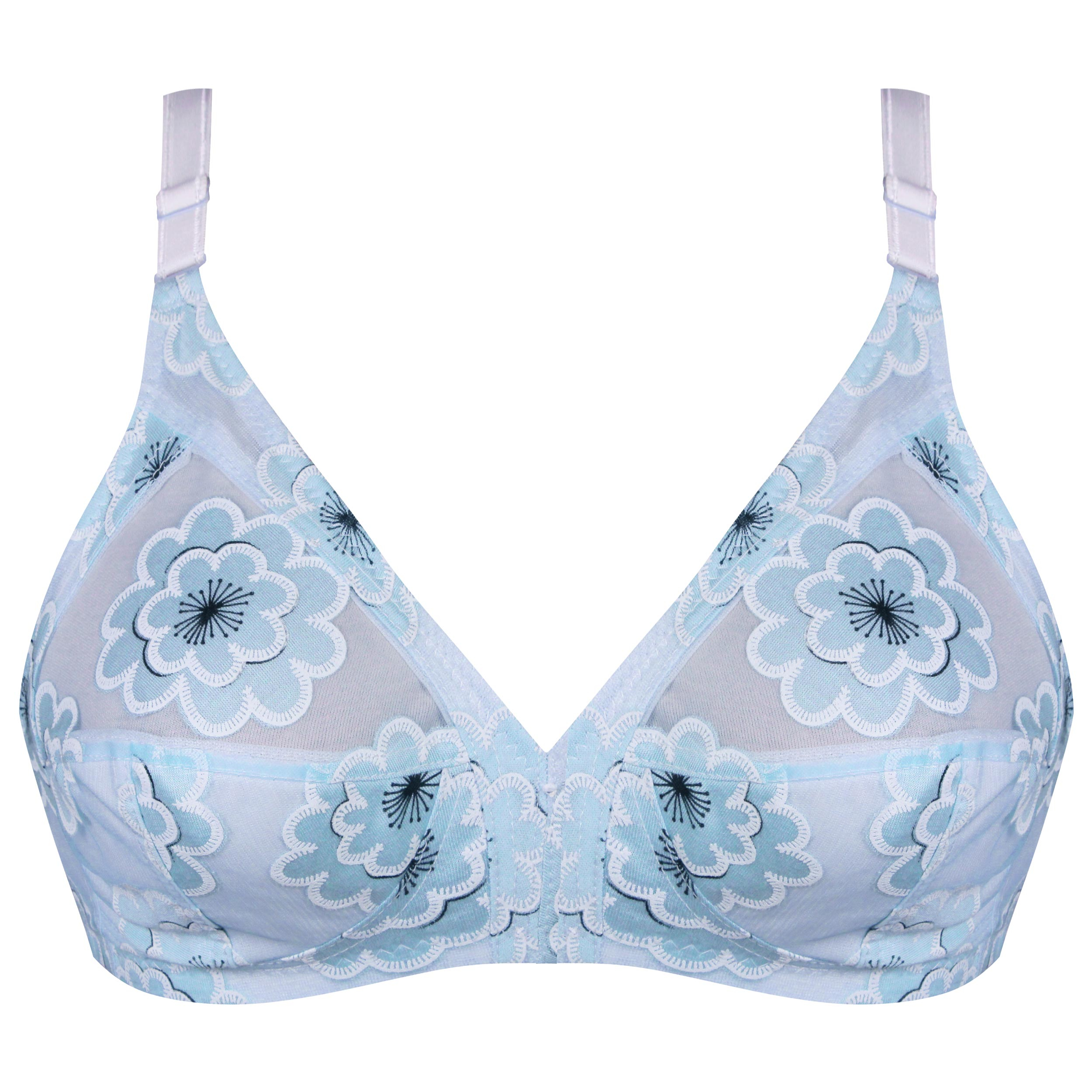 سوتین زنانه پانیذ مدل بدون فنر کد 66508-2 رنگ آبی