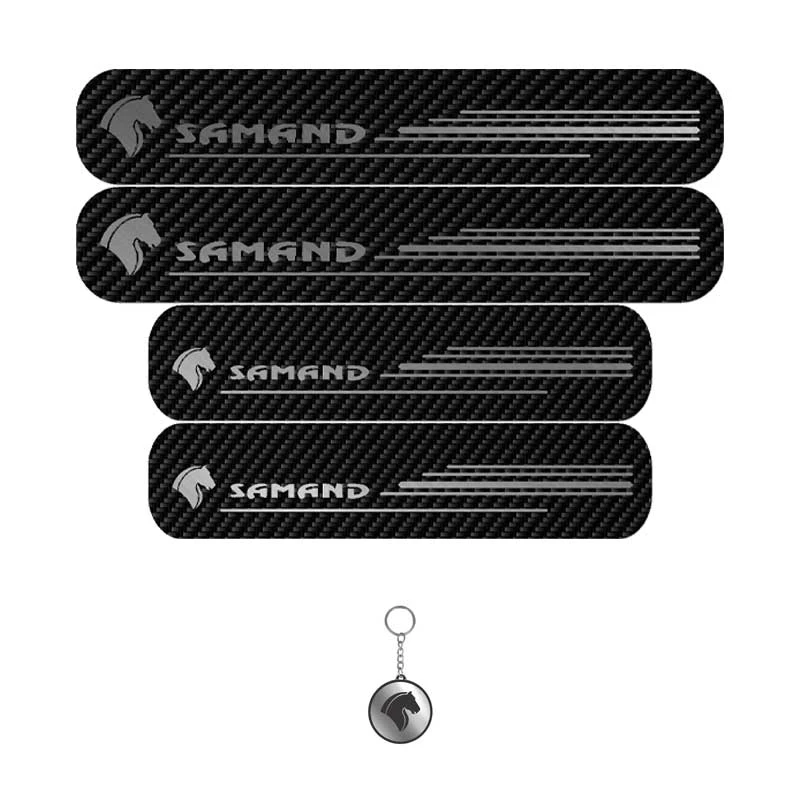 برچسب پارکابی خودرو لندمون کد LC015 MS مناسب برای سمند مجموعه 4 عددی به همراه جاکلیدی