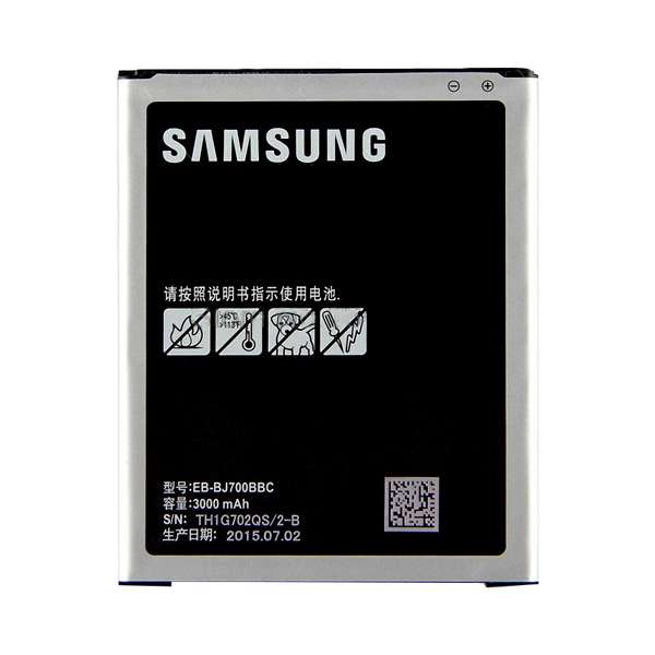 باتری سامسونگ مدل EB-BJ700VBE ظرفیت 3000 میلی آمپر ساعت مناسب گوشی سامسونگ Galaxy J7 2015 باتری سامسونگ مدل EB-BJ700VBE ظرفیت 3000 میلی آمپر ساعت مناسب گوشی سامسونگ Galaxy J7 2015