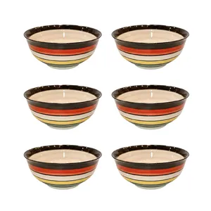 کاسه مدل رنگین کمان ماست خوری مجموعه شش عددی
