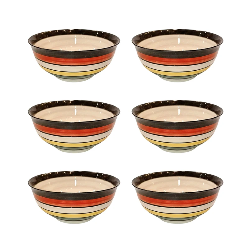 کاسه مدل رنگین کمان ترشی خوری مجموعه شش عددی