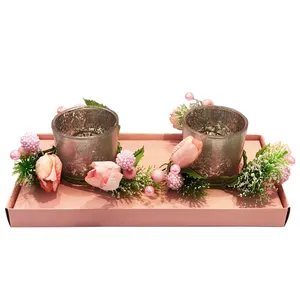 جا شمعی مدل Pink Flowers