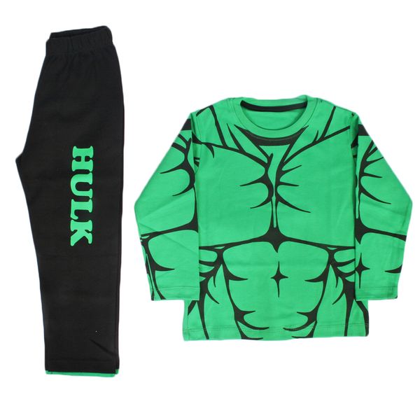 تی شرت و شلوار پسرانه halck برند وچیون مدل H002 hulk تی شرت و شلوار پسرانه halck برند وچیون مدل H002 hulk