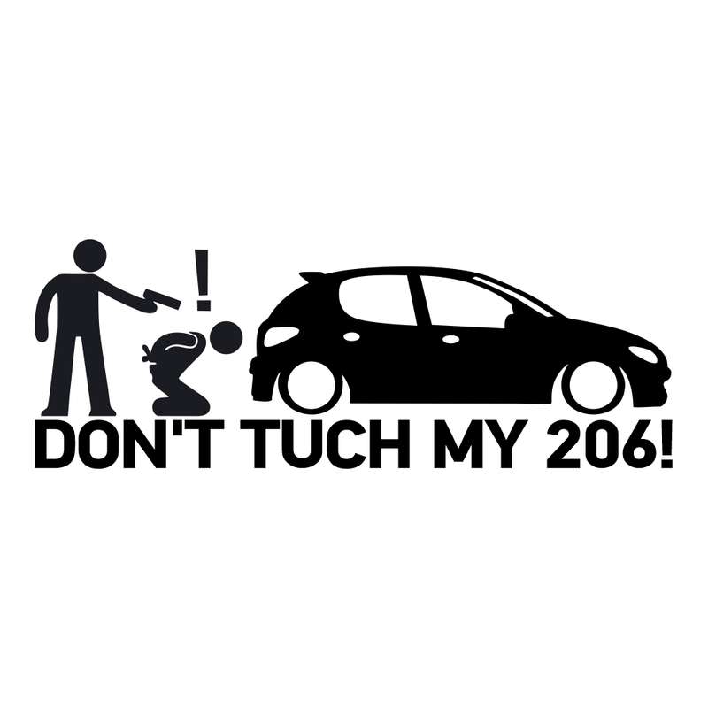 برچسب بدنه خودرو طرح Dont Tuch My 206 کد MT-B347