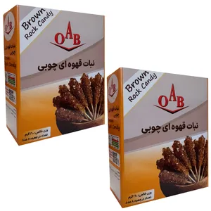 نبات قهوه ای چوبی ا ا ب - 160 گرم بسته 2 عددی