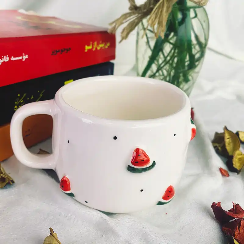 ماگ سرامیکی مدل آبمیوه طرح هندوانه کد A42