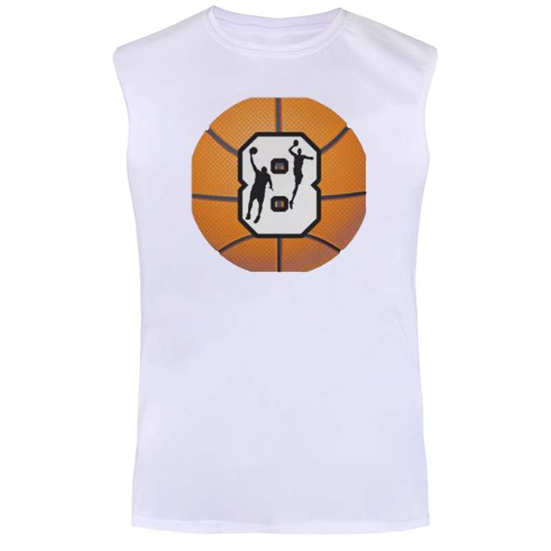 تاپ مردانه مدل بسکتبال  کد BA502  رنگ سفید