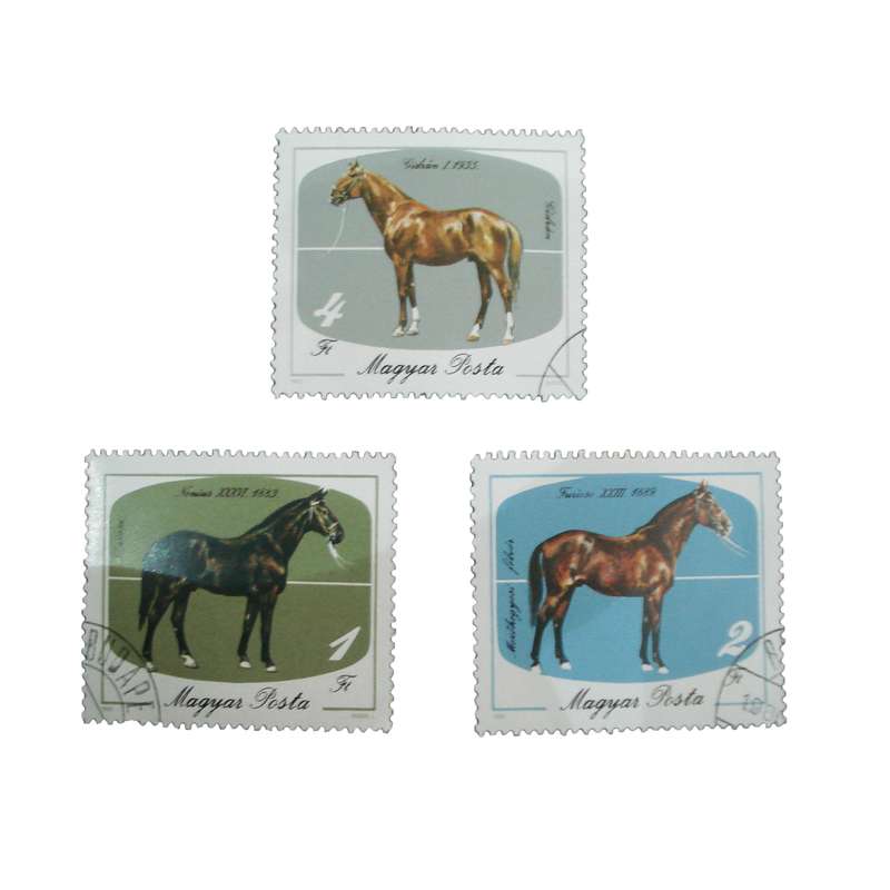 تمبر یادگاری مدل اسب کد DS1547 مجموعه 3 عددی