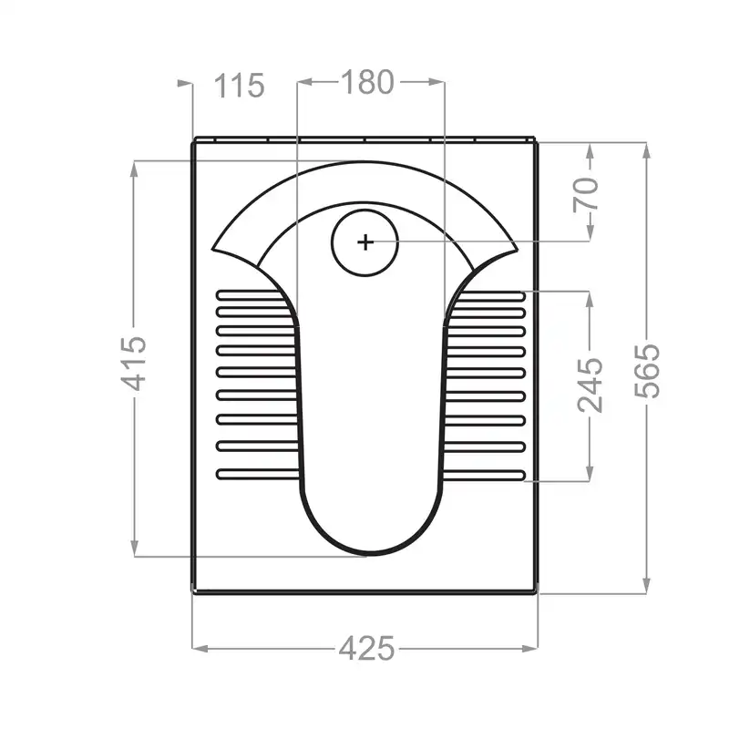 توالت زمینی گلسار مدل پارمیس ریم بسته