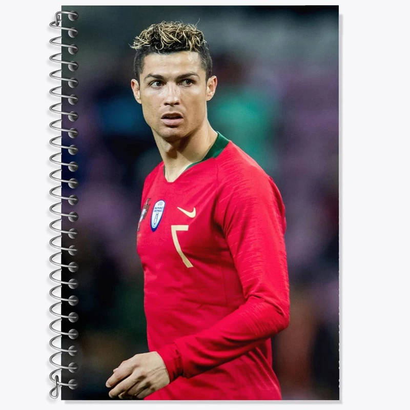 دفتر زبان 50 برگ خندالو مدل سه خط طرح کریستیانو رونالدو کد 13907