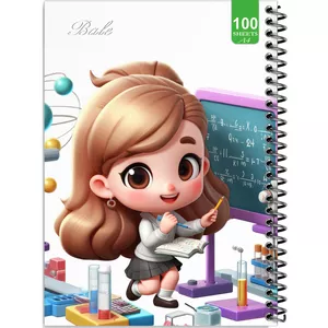 دفتر نقاشی 100 برگ بله مدل رحلی طرح فانتزی دخترانه شیمی دان کد A4-N494