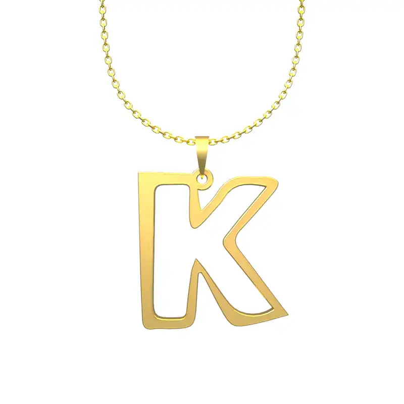 گردنبند طلا 18 عیار زنانه مدوپد مدل حرف K کد H3-1-1091