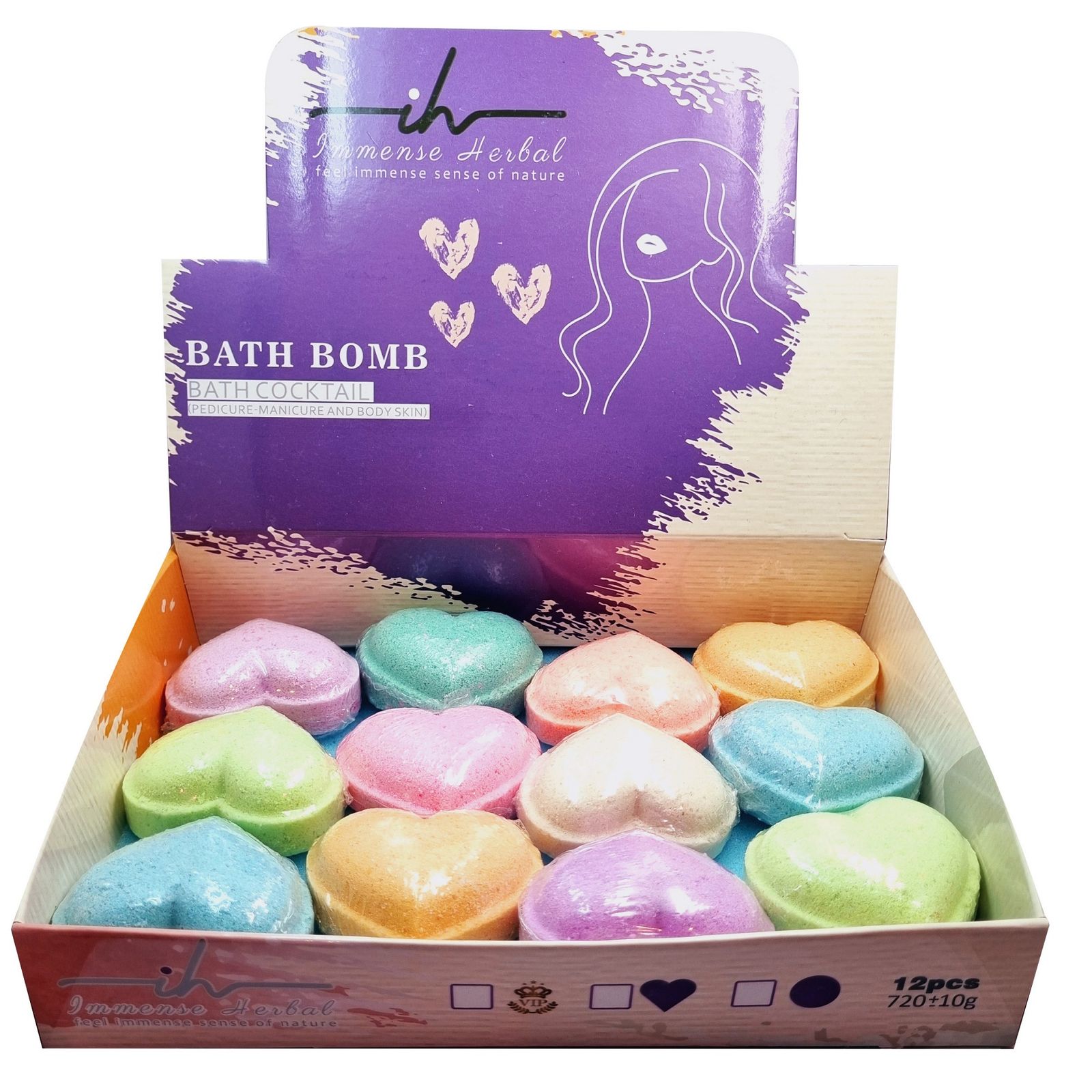 کوکتل پدیکور ایمنس هربال مدل قلب کد HEART-MID12 وزن 500 گرم مجموعه 12 عددی -  - 2