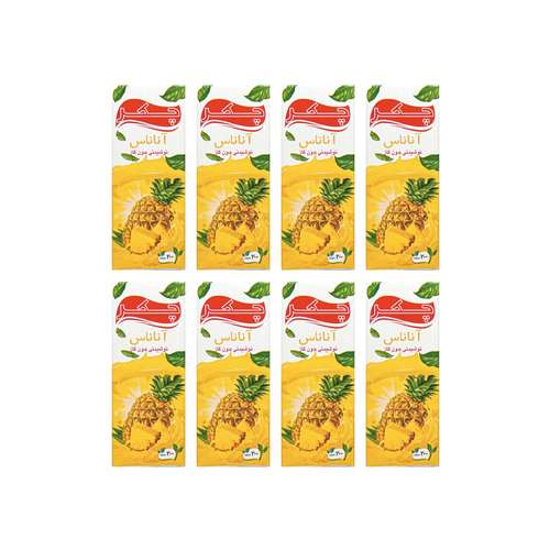 آبمیوه آناناس چکر - 200 میلی لیتر بسته 8 عددی