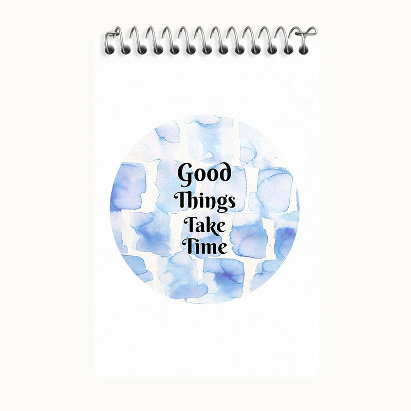 دفتر یادداشت 50 برگ خندالو طرح Good Things Take Time کد F11439
