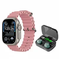 ساعت هوشمند 49 میلی متری مدل D8000 7+2 با 7 بند متنوع به همراه هدفون بلوتوثی