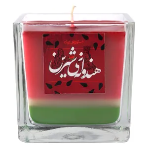 شمع لیوانی مدل هندوانه شیرین شب یلدا روبیک