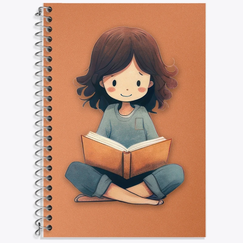 دفتر زبان 50 برگ خندالو مدل سه خط طرح دخترانه کد F2579